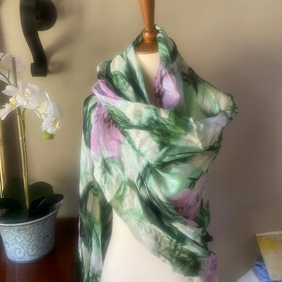 NWT Anthropologie Oversized Floral Scarf or Beach Wrap - Picture 5 of 8